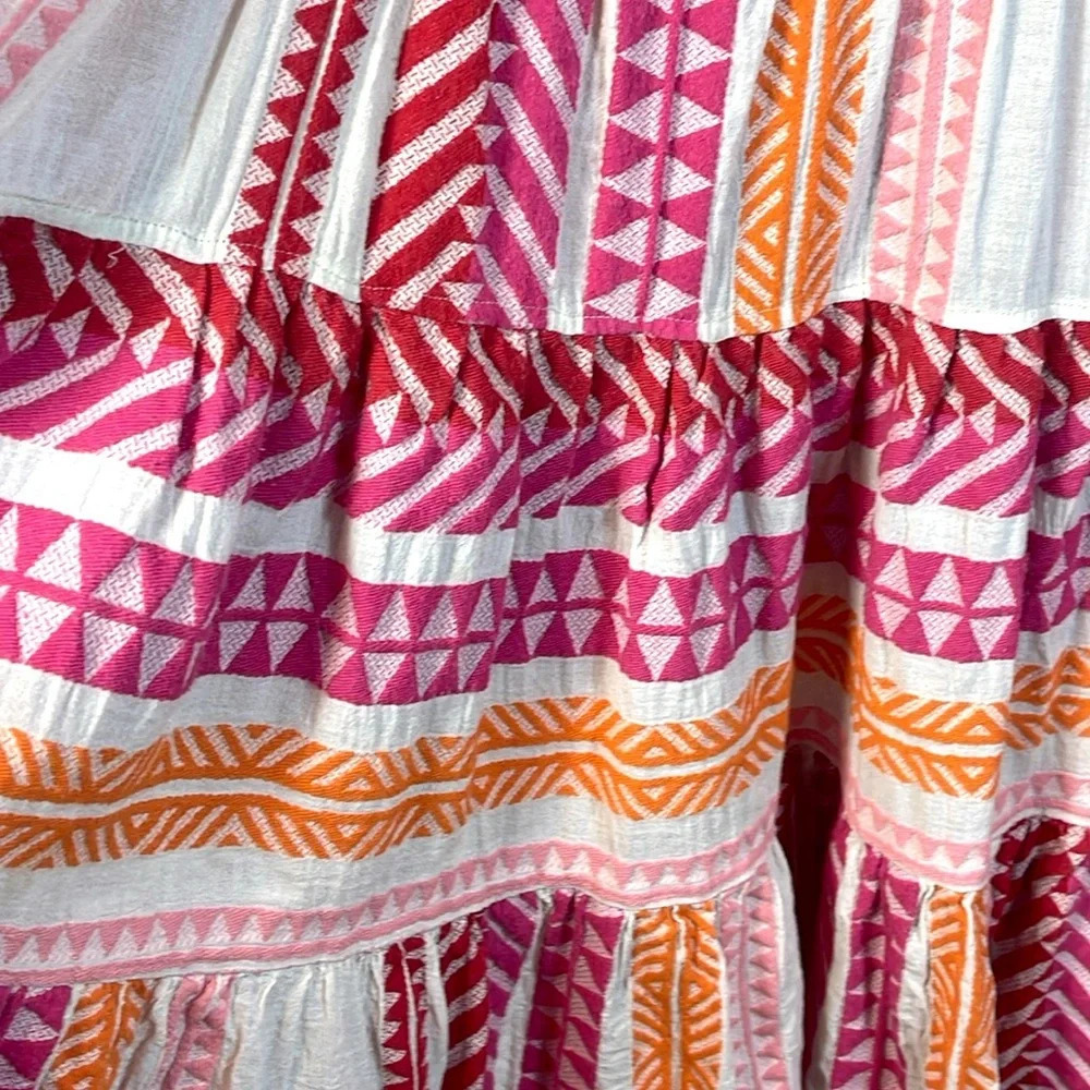 ANTHROPOLOGIE Devotion twins Embroidered Square-Neck Mini Dress size Medium - Picture 4 of 8